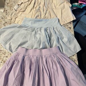 Justice khaki and Lavender & Blue skort